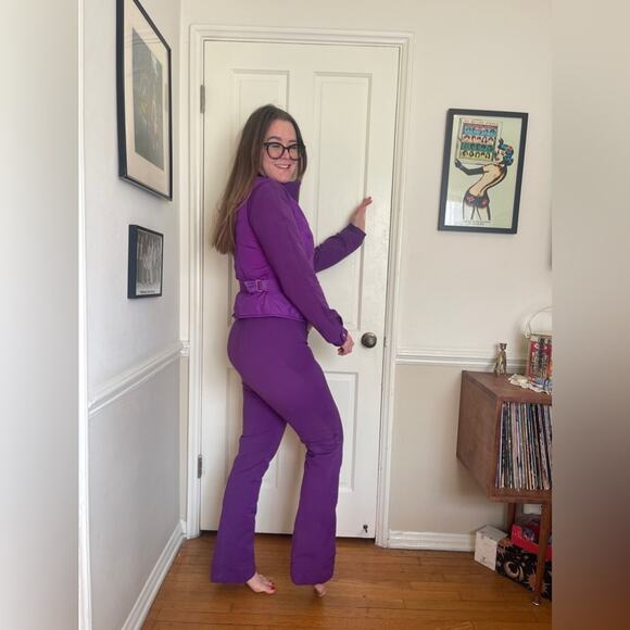 70s Vintage Roffe Purple Snow Suit with Matching Vest - Picture 2 of 15